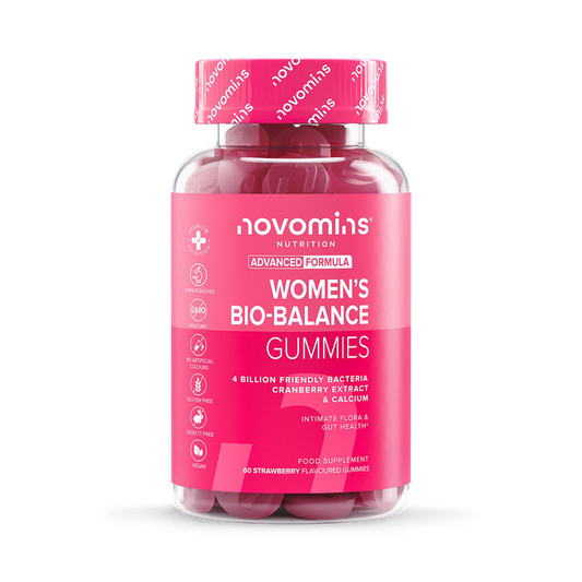 women's digestive health gummies bottle featuring cranberry extract and calcium for gut health.