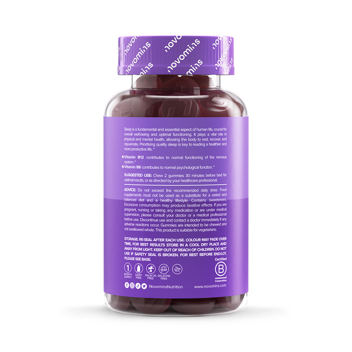 Night-Time Raspberry Flavoured 60 Gummies