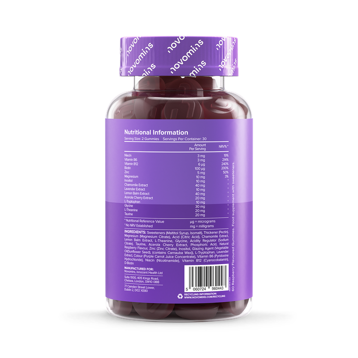 Night-Time Raspberry Flavoured 60 Gummies