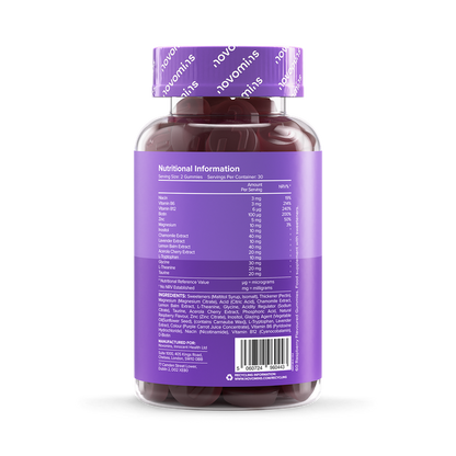 Night-Time Raspberry Flavoured 60 Gummies